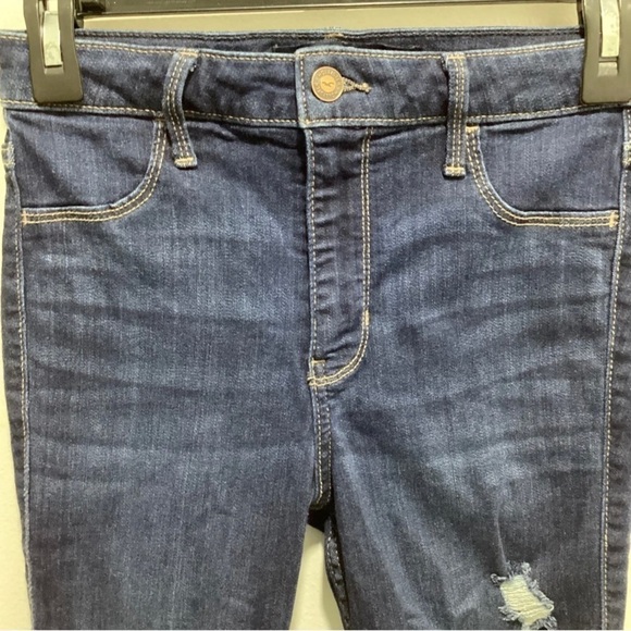 Hollister Jeans Womens 5R High Rise Legging Skinny Distressed Stretch Blue 🌟 - Picture 6 of 8